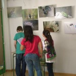 Alumnos contemplando la exposición Asafona-2013